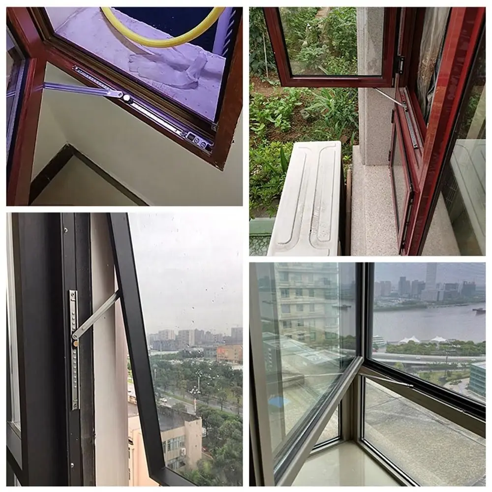 Description Picture 3 of itemStainlessSteel Sliding Safety Lock Window Restrictor Support Gusset Fixed Windproof Brace Stopper Angle Controller WindowLimiter