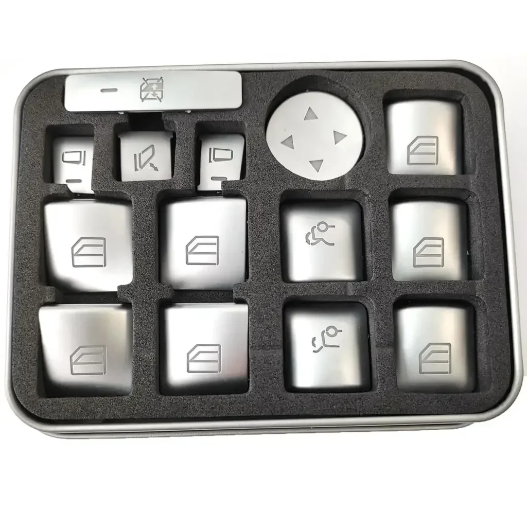 For Mercedes Benz CLA 180 200 GLA 180 200 2013 2014 2015 2016 2017 2018 2019 14x Car Parts Window Switch Button Repair Stickers