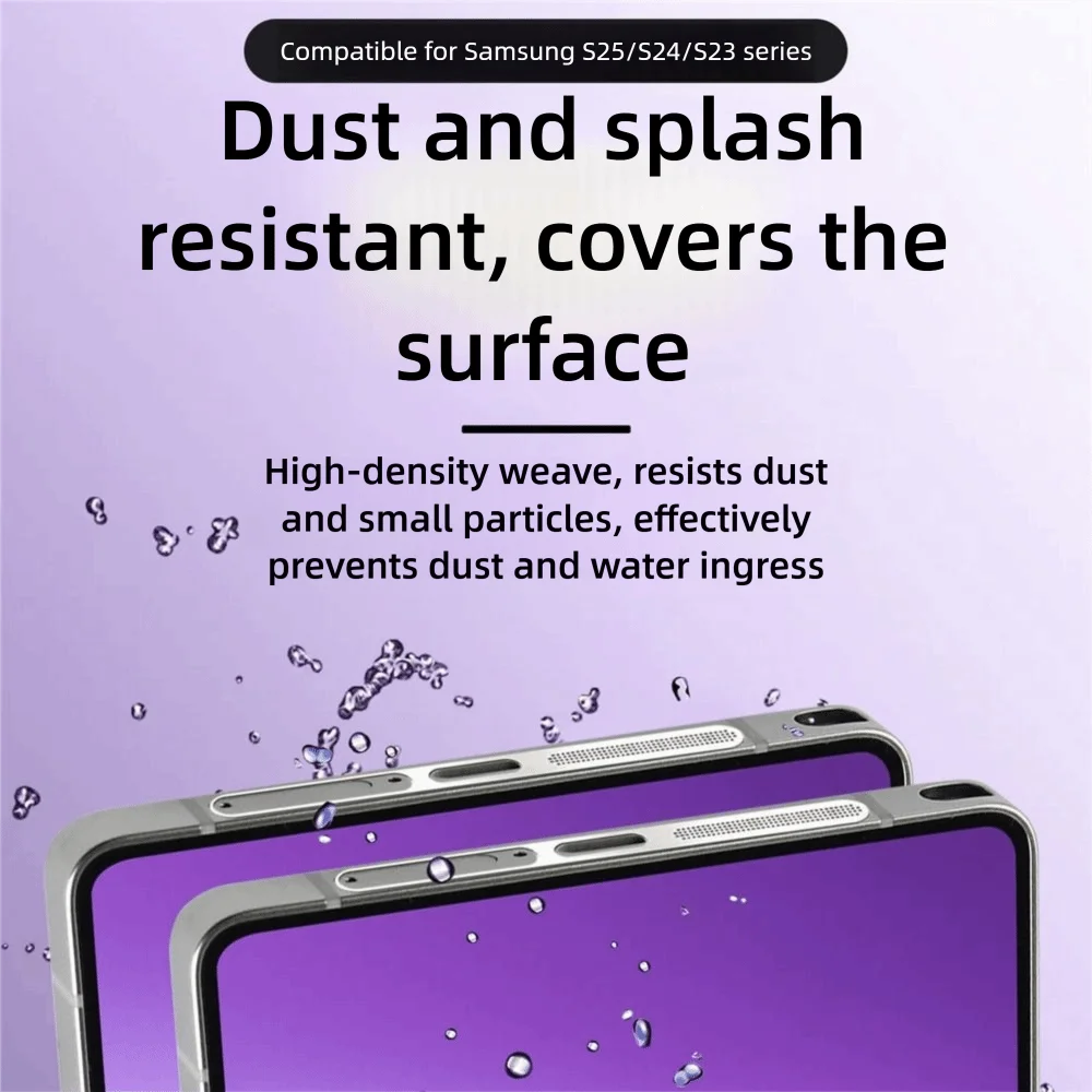 1-4 Stück Metall-Staubschutznetz-Aufkleber für Samsung S26 Ultra S25 S24 S23 Plus, Einfach zu Installierender Lautsprecherloch-Staubschutz-Netzschutz – Detail 5