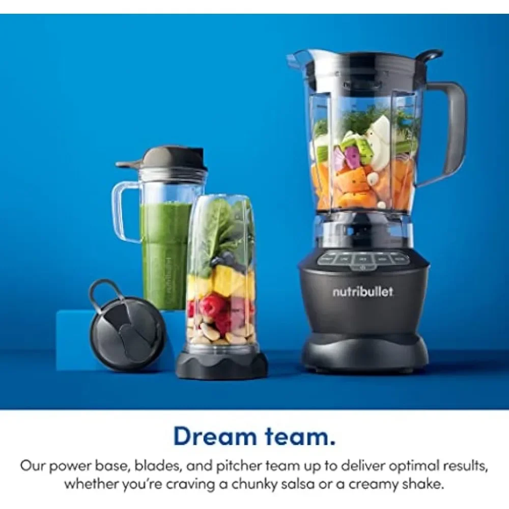 NutriBullet ZNBF30500Z Blender Combo 1200 Watt, 1200W, Dark Gray 6
