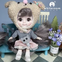 Ob11 BJD Doll Mini Dolls For Girls Animal Clothes Accessories 1/12 Toy Baby 3D Big Eyes Beautiful DIY Toys Dress Up Free Gift 1