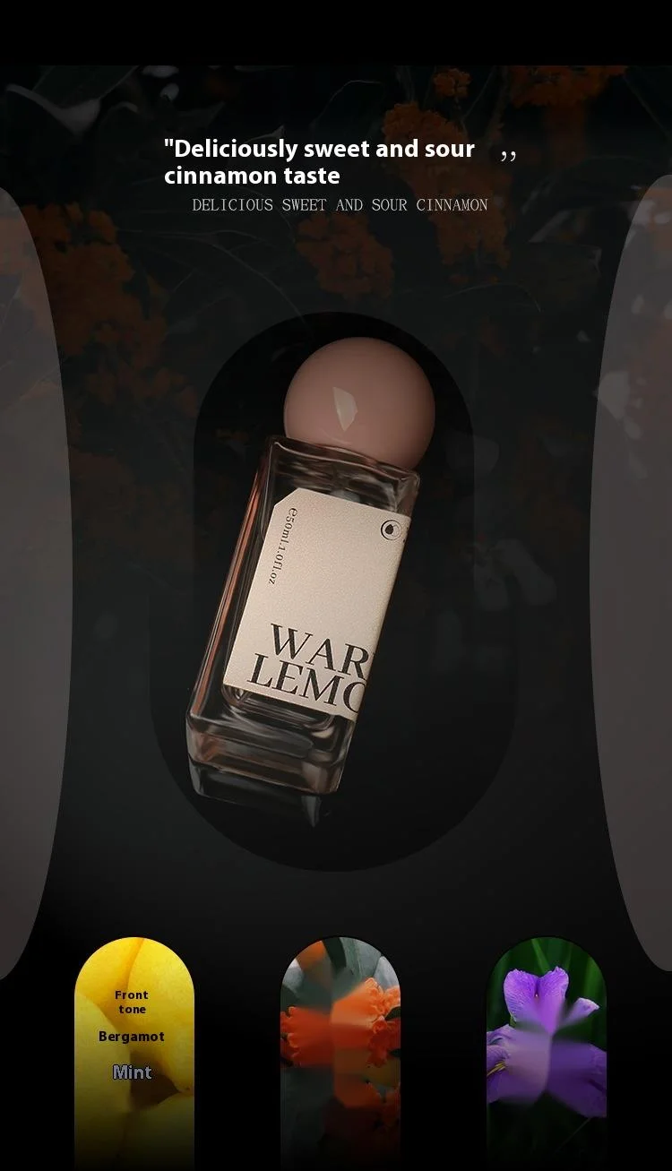 Ny parfume varm citron Rhine te kanel røgelse sort te kvinders parfume varig duft netværk Populær parfume for studerende i Vietnam_voghion.com