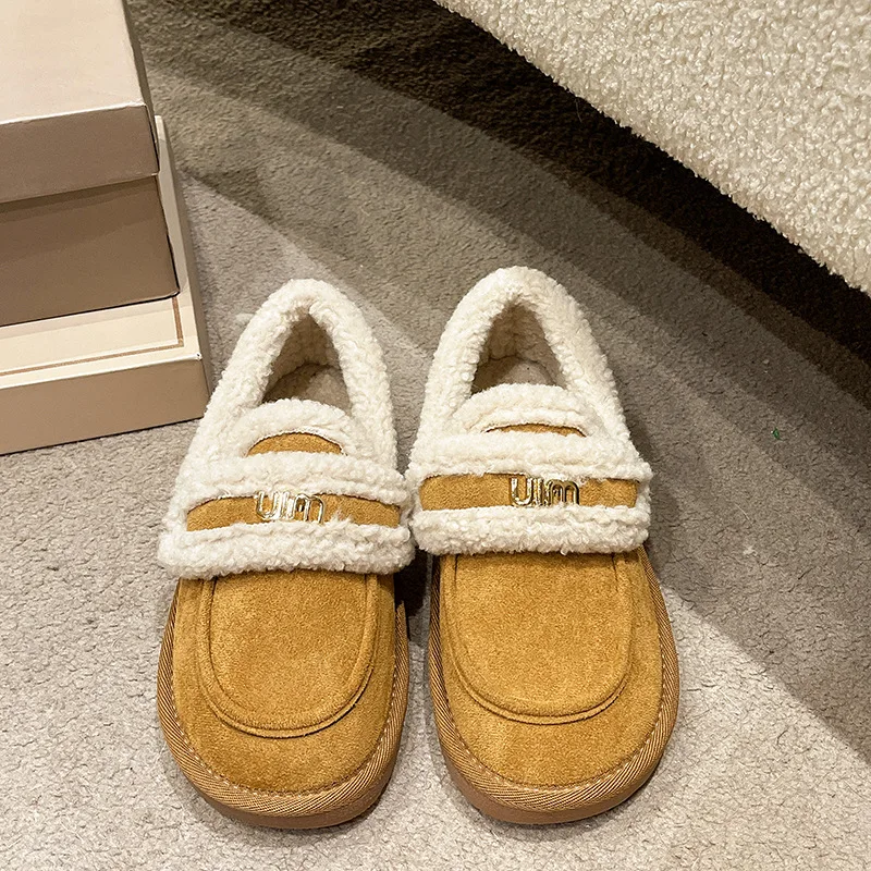 2023 New Winter Snow Boots Women Cashmere Warm Cotton Shoes Soft Comfort Girls Thick Sole Furry Shoes Ladies Casual Plush Boots