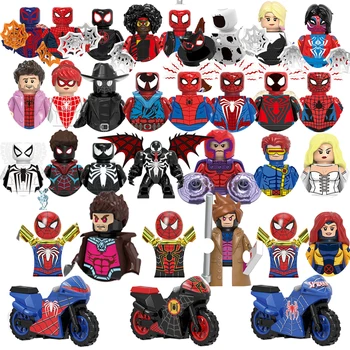Marvel Legends Spider Man 2077 Bricks Miles Building Blocks Mini Action Figures Bricks Educational Diy Toys Gifts
