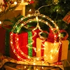 Christmas LED Light String, Battery Powered Double Round Pendant Light with Remote and Timer, Holiday Lamp for Home Decoration 2