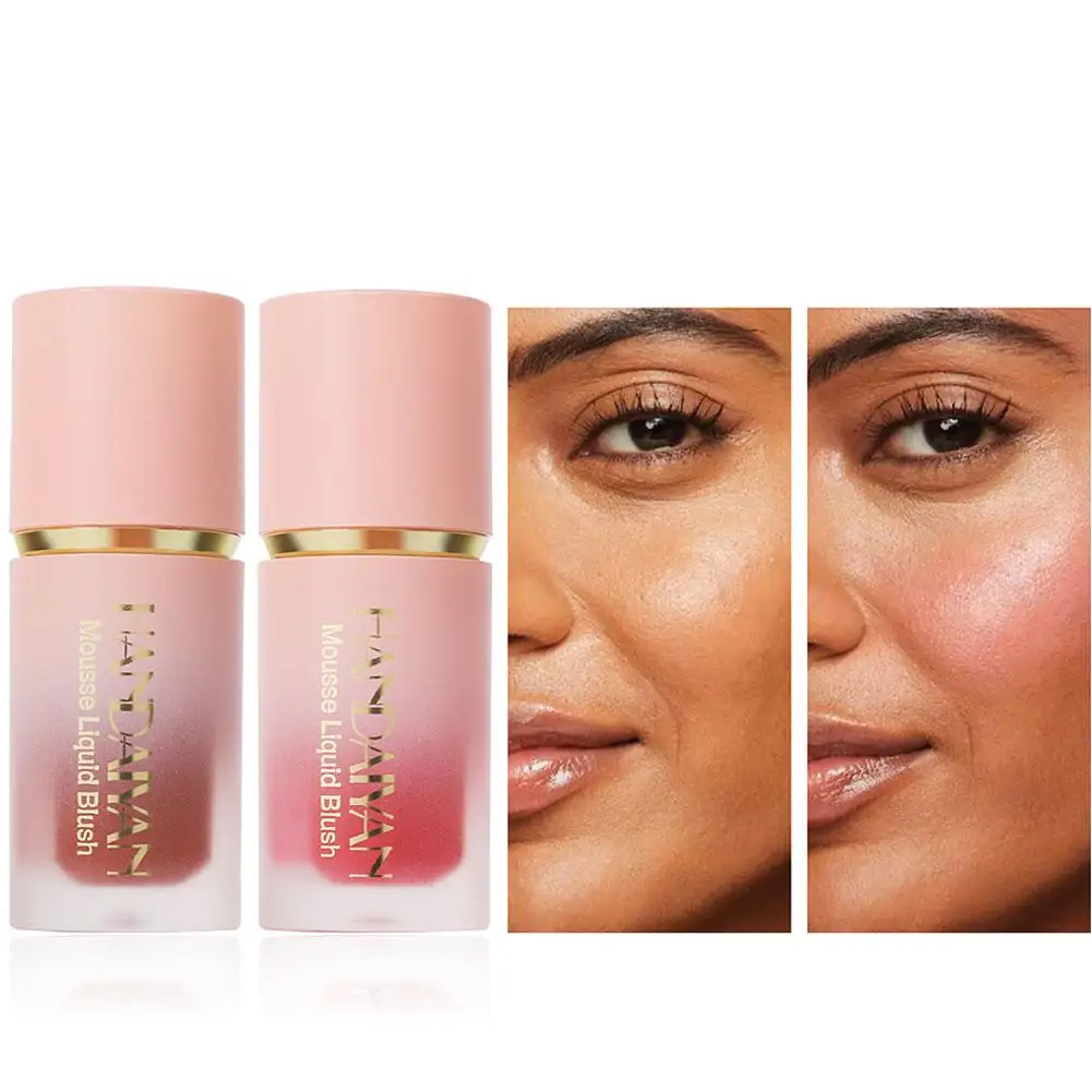 

Handaiyan Matte Glitter Face Liquid Blusher Smooth Makeup Eye Blush Contour Mousse Rouge Highlighter Waterproof Cheek Stick L2X0