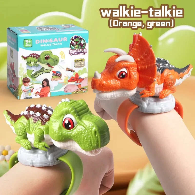 2PCS Dinosaur Walkie Talkie Watch-Style Wireless Interphone Children Education Toys for Kids Camping outdoor Interactive gift 6