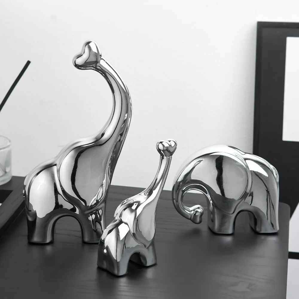 

Interior Art Elephant Decor Animal Sculptures & Statues Interior Figurines Minimalist Living Room Decor Home Bookshelf Ornament
