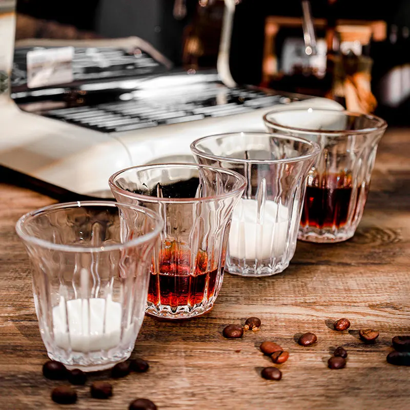 Transparent Coffee Cup Glass Espresso Coffee Cup INS Style Barista Latte  Cups Mugs for Cappuccino Latte Wine Home Accessories