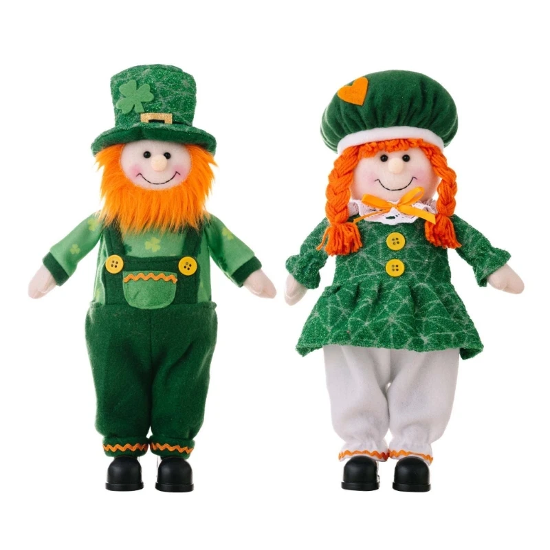 

1 Pair Green Gnome Ornament Festival Irish Day Decorations for Celebration