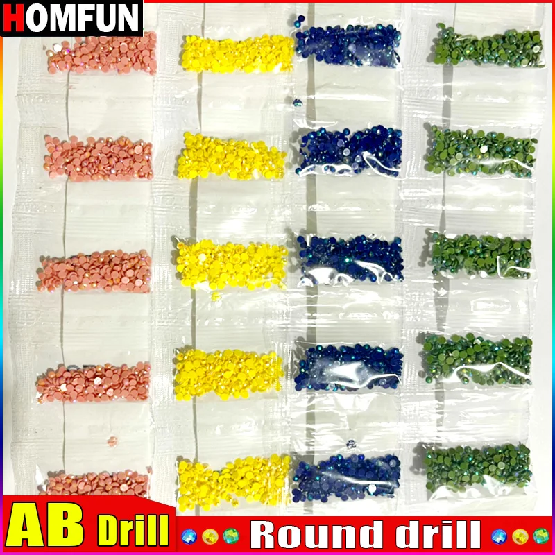 Diamond Painting Diamond Painting Accessories HOMFUN AB Round Drill DIY Diamond Painting Accessory