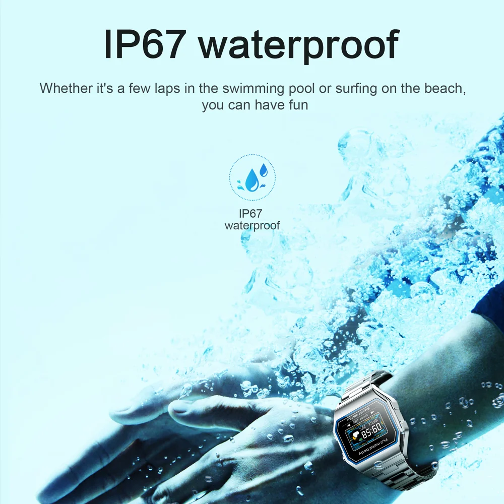 Фото Смарт-часы KW18 мужские/женские ультратонкие, водостойкие, IP67 №4