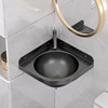 304 Stainless Steel Triangular Sink Scratch-Resistant Corner Washbasin Compact Wall-Mounted Sink for Small Spaces 2