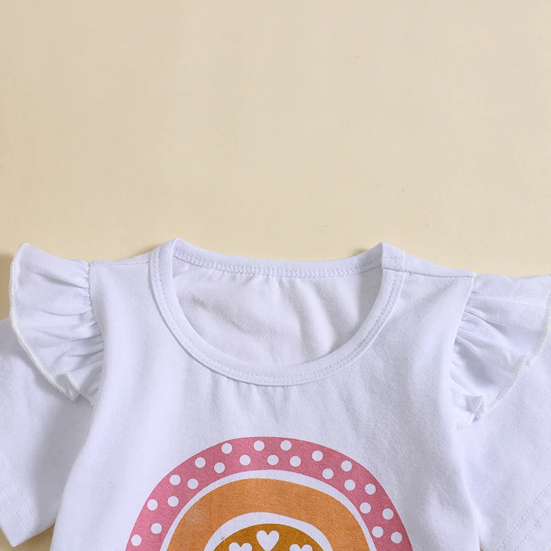 큰 여동생 매칭 의상, 유아 아기 소녀, 레인보우 프린트 셔츠, 탑 벨 하의 바지 세트, 여름 옷 Best5 큰 여동생 매칭 의상, 유아 아기 소녀, 레인보우 프린트 셔츠, 탑 벨 하의 바지 세트, 여름 옷 Best5