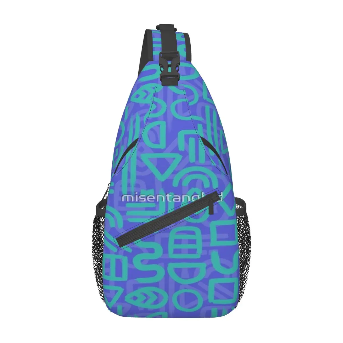 

Shapes And Glyphs - Bold Brushstroke Abstract Chest Bag Retro Portable Gift Nice gift Customizable