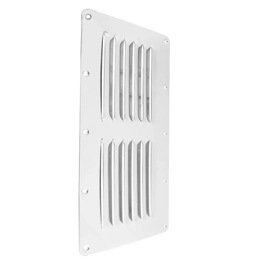 316 Stainless Steel Air Vent Grille Wall Ducting Cover Ventilation Louvred 230*115mm for Marine Yachts Boats RVs Caravans
