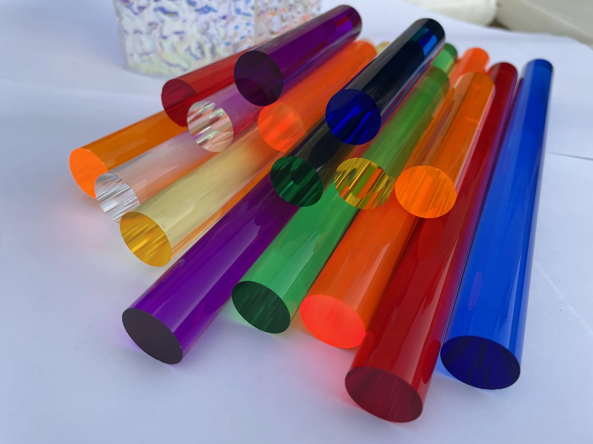 Diameter25mmColourfulAcrylicRodsPlexiglassLuciteBarLightGuide
