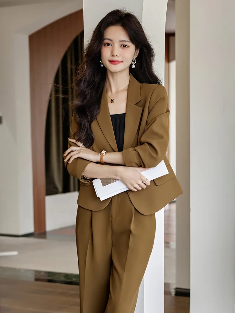 

Suit Jacket for Women Autumn and Winter New Leisure Commute Staff High-End Business Suit Work Clothes Formal Wear Small Suit