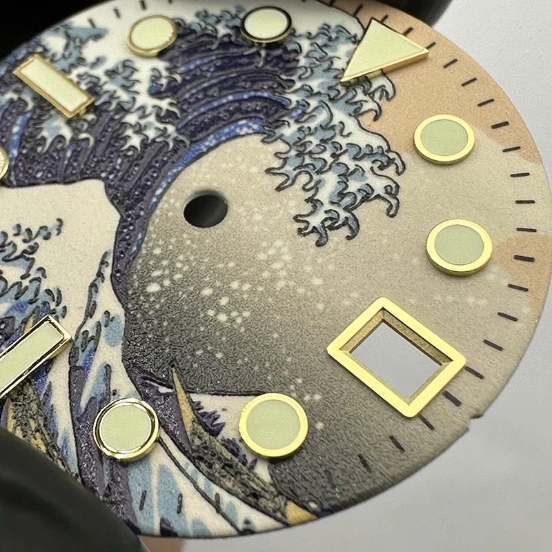 Kanagawa Wave Watch Dial 28.5mm For Seiko Watch Parts NH35