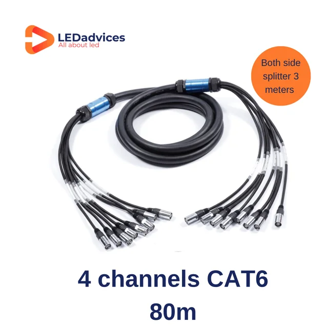 6 Multi-Channel 80m CAT6 Snake Cable With Reel Car For AV Events SF/UTP  Double Shield Multi-Stranded Pure Copper RJ45 Gigabit - AliExpress