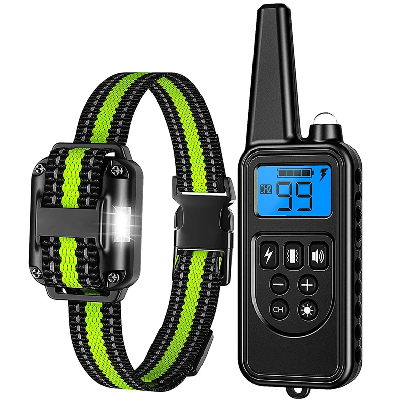 

Electric Dog Training Collars IP68 Waterproof Dog Bark Deterrents For Medium Large Dogs Vibration Training LED Collar Reflective