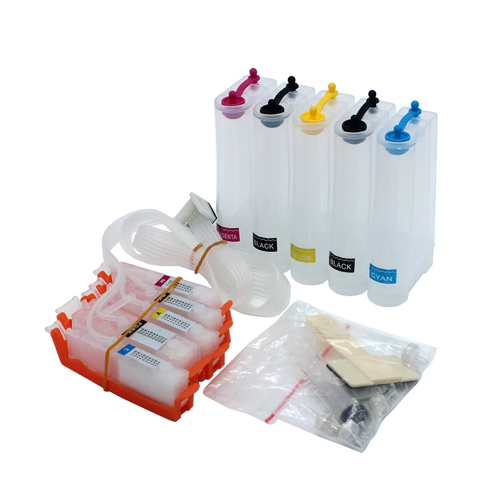 캐논 MG5440 MG6340 iP7240 MX924 MG5540 MG6440 MG7140 iP8740 iX6840 프린터용 PGI-450 CLI-451 시스 시스템, 칩 포함, 5 색