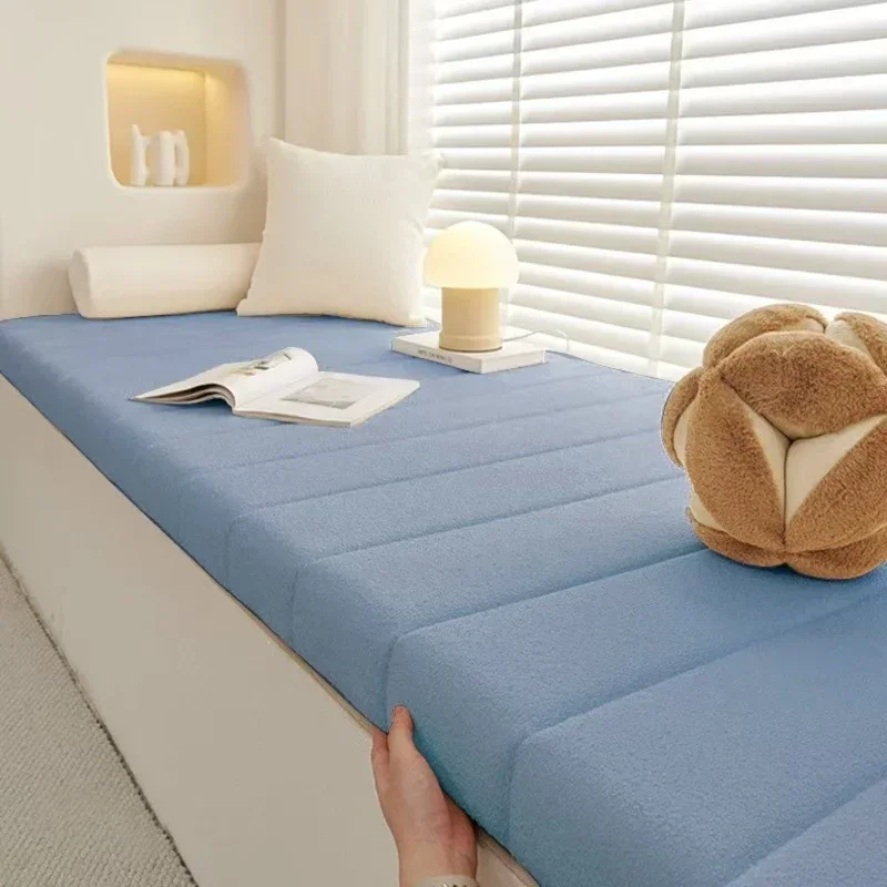 Benutzerdefinierte 6 cm lange Bankkissen, Teddy-Samt, Erkerfenster, Stuhlsitz, lange Matratzenpolsterung, Sitzpolster, dekorative Polster, Schaukeln