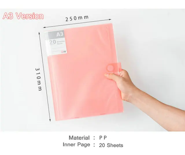 Painting Storage Book A3 Presentation Book Folder Portable Poster Binder 40  Pockets Sleeves Display Storage Protect Folder For - AliExpress