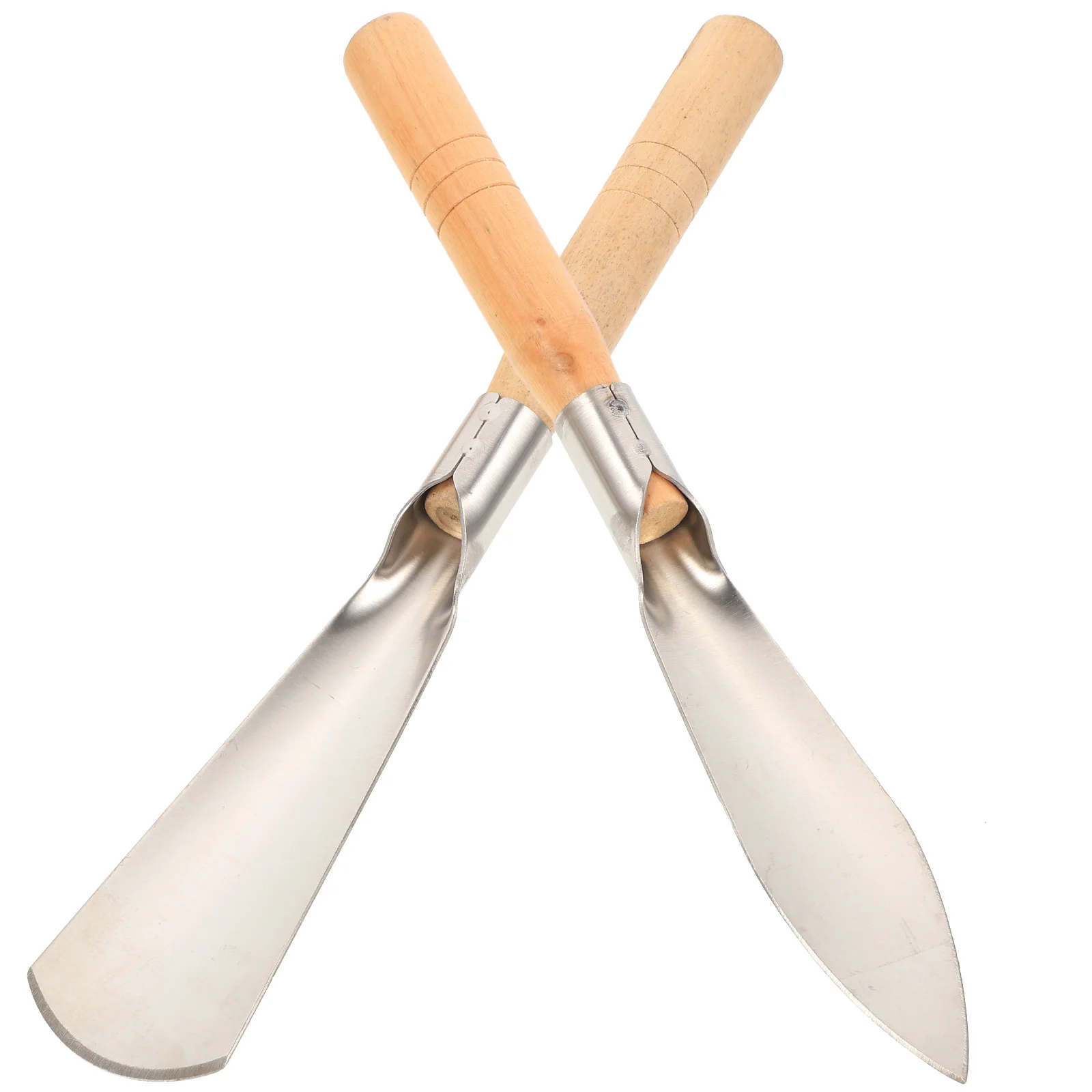 2 Pcs Gardening Hand Trowel Trowels Weeding Tool Scoop Small Stainless Steel