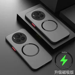 Matte Clear Phone Case with MagSafe for Wireless Charging and Enhanced Protection (Black)