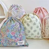 Cotton Mommy Storage Bags Outdoor Baby Stroller Hanging Pocket Carrier String Storage Bag Printing Drawstring Pouches 26X29cm 1