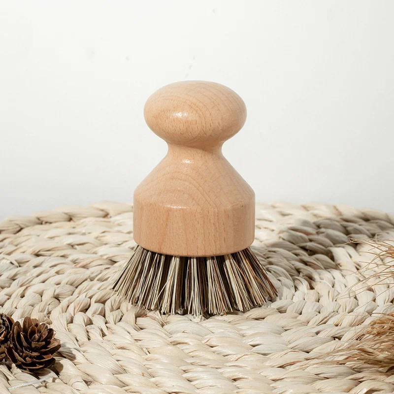 Bamboo Dish Scrub Brushes, Kitchen Wooden Cleaning Scrubbers for Washing  Cast Iron Pan/Pot, Natural Sisal Bristles - AliExpress