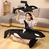 50- 130cm New Simulation Big Killer Whale Doll Pillow Soft Cartoon Stuffed Orcinus Orca Fish Plush Toy  Kids  Holiday Gifts 2