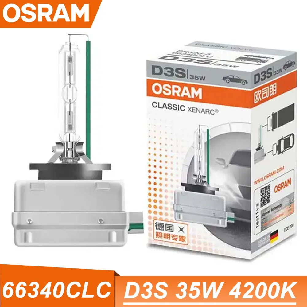 Классическая лампа OSRAM D3S 35 Вт 4200K 66340CLC, оригинальная автомобильная лампа OEM производства Германии, автомобильные лампы