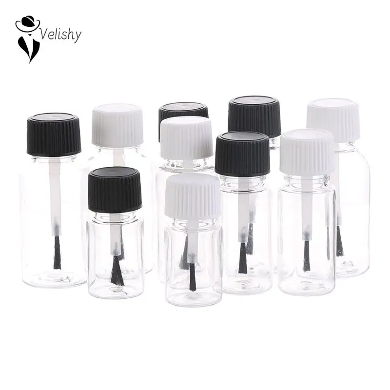 5ml10ml15ml20ml30mlClearPlasticPETSampleBottleWithBrushCap