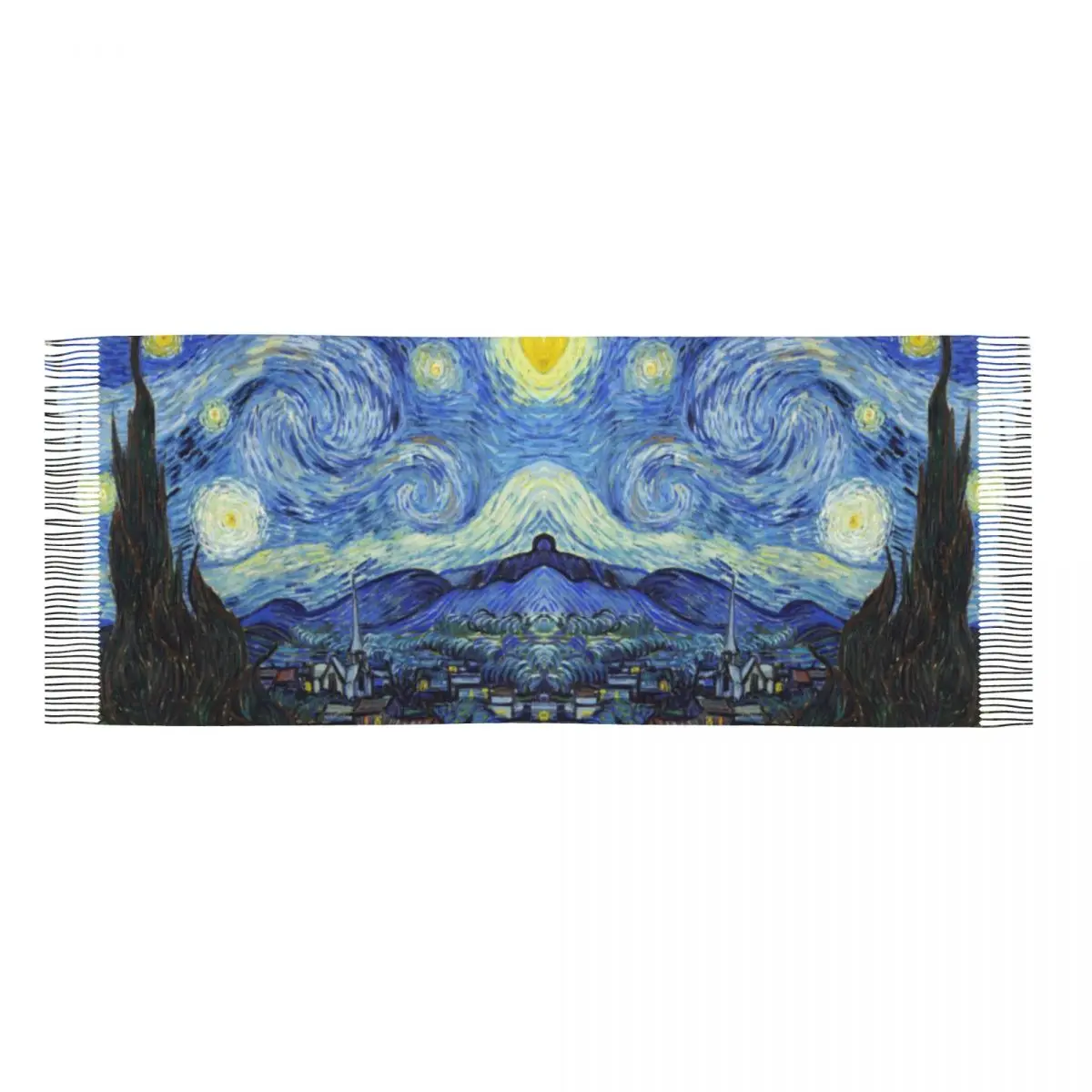 Customized Printed Vincent Van Gogh Starry Night Scarf Women Men Winter Warm Scarves Art Painting Shawls Wraps