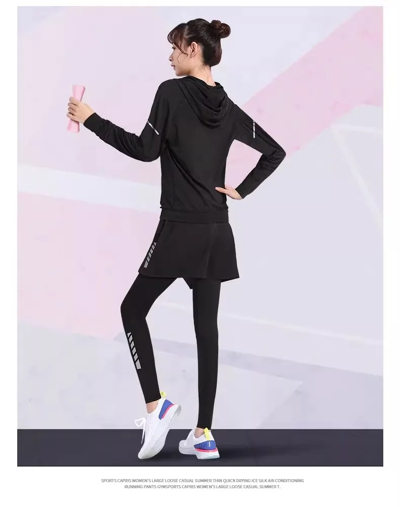 Women's 5-Piece Performance Activewear Set for Yoga, Gym & Running Sc57413e96242422cbba8389ed847d35aO