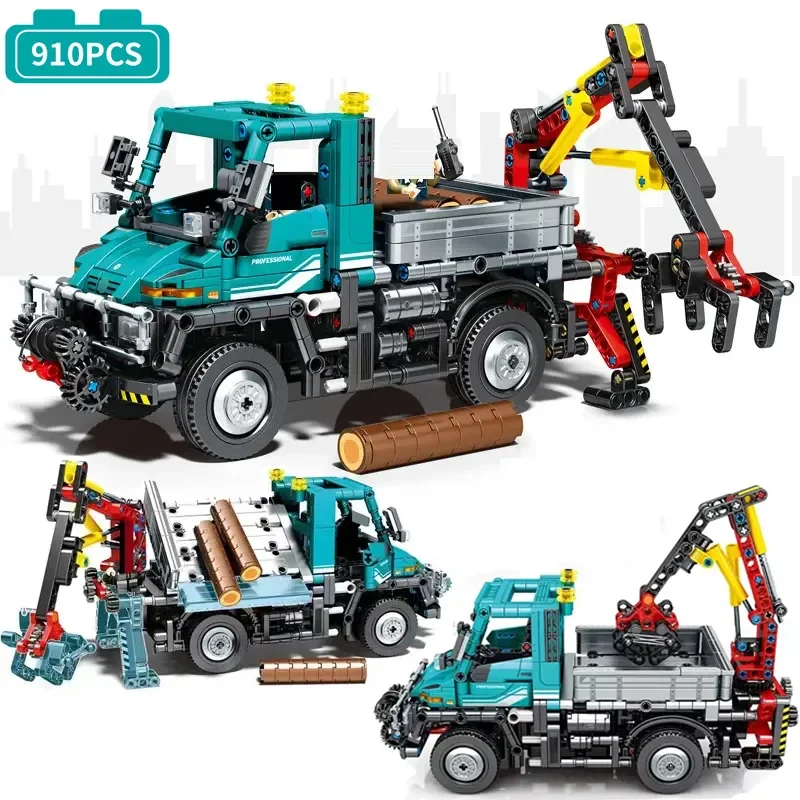 High-Tech Mechanical Farm Engineering Car Building Blocks City Unimog Truck Car Model Bricks Toys For Kids Regalo Di Compleanno Moc
