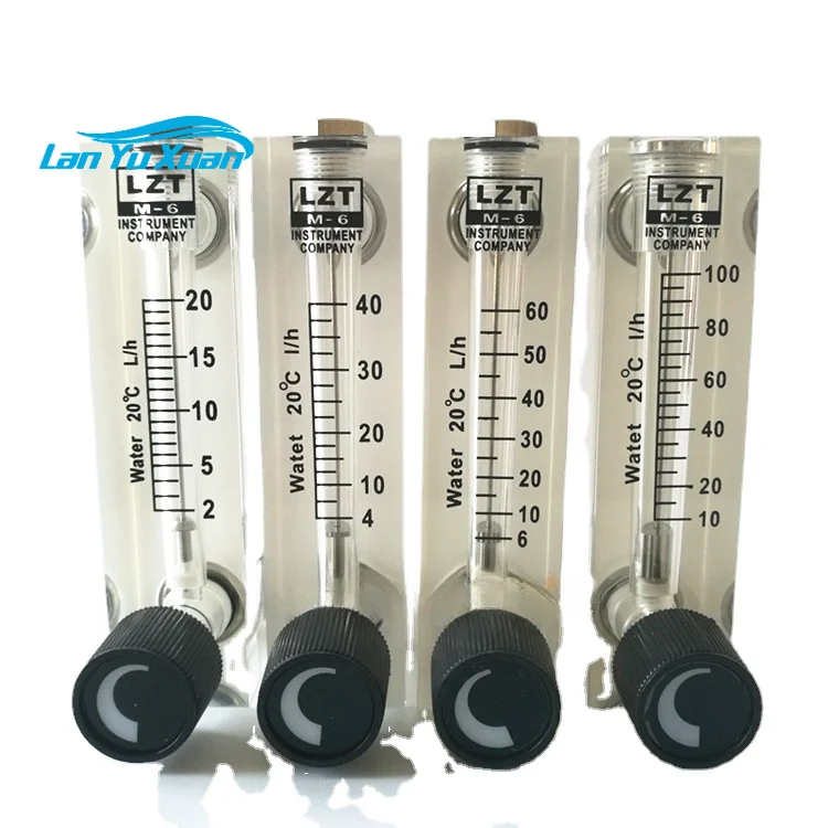 

LZT-M6 flow meter gas liquid water air nitrogen organic glass rotor LZM-6T float flow meter