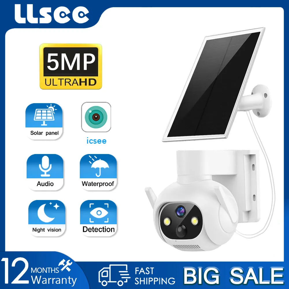 

IP-камера LLSEE icsee, 5 Мп, 4G, SIM-карта, Wi-Fi