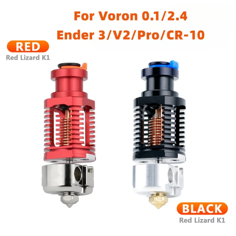 3D printer Voron 2.4 Prusa I3 V6 Hotend Red Lizard k1 Bimetallic assembly coppered hot end nozzle Titan for Ender 3 V2 extruder