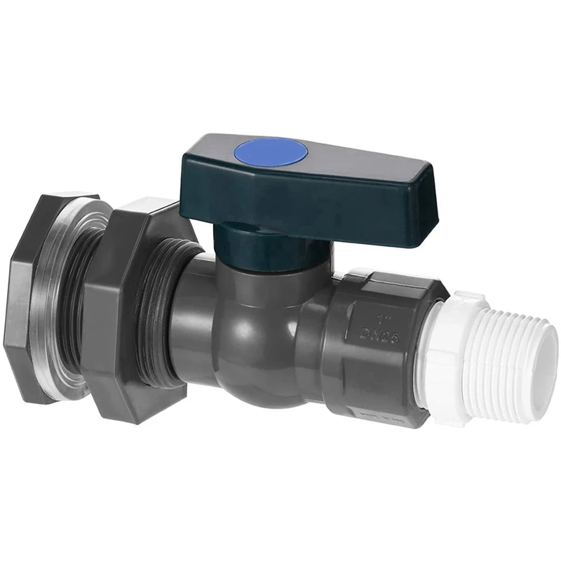 

PVC Rain Bucket Faucet Kit, 3/4 Inch PVC Ball Valve, Bucket Bucket Water Tank Pond Bucket Faucet Kit