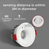 Embedded PIR Motion Sensor Spotlight COB Radar Infrared Downlight For Entrance Corridor Aisle Living Room Opening 75mm AC85-265V 2