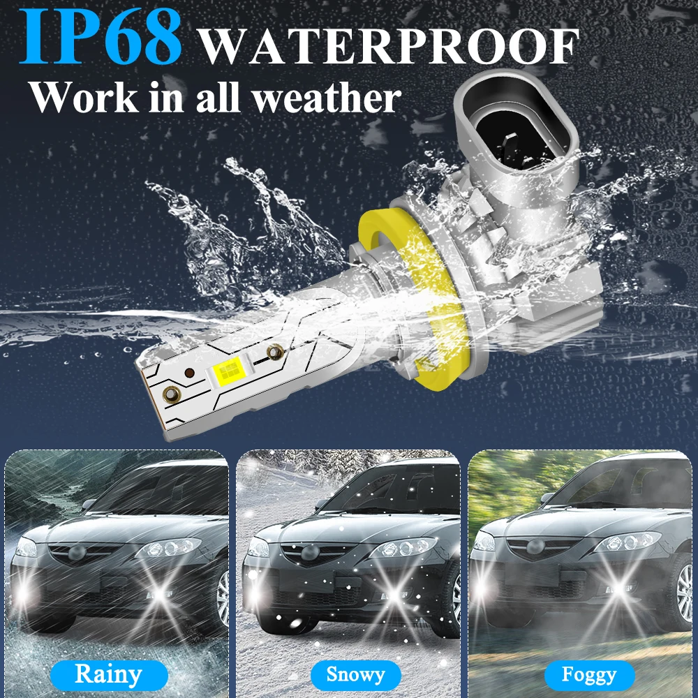 BMW X5 E53 E70 F15 F18 액세서리 전면 안개등 LED 듀얼 컬러 안개등 전구 2003-2018 2017 2016 2015 2014 2013 2012 2011