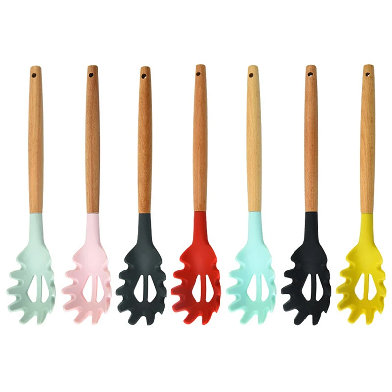 Pasta Spoon Silicone Noodle Scoop Spaghetti Grab Spoon Pasta Fork