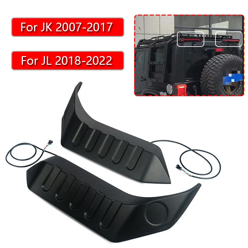 

Brake Light Tail Wing With Light Ailplane Spoiler For Jeep Wrangler JK JL 2007-2022 Tail Split Tailplane Signal Brake Light