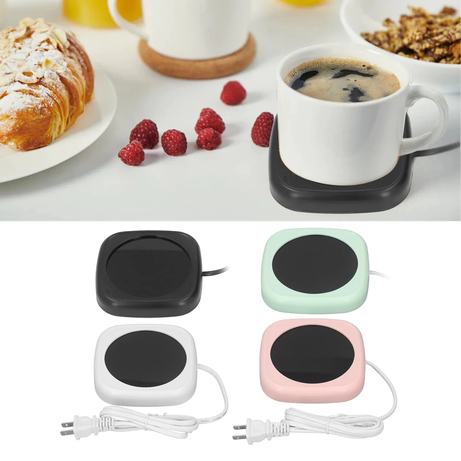 Beverage Heater Coffee Mug Warmer Constant Temperature Electric Cup Heating Plate for Home Office Travelling Electric Cup Warmer