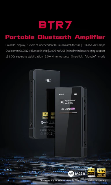 FiiO BTR7 With MQA USB DAC DSD256 QCC5124 Headphone Bluetooth 5.1 