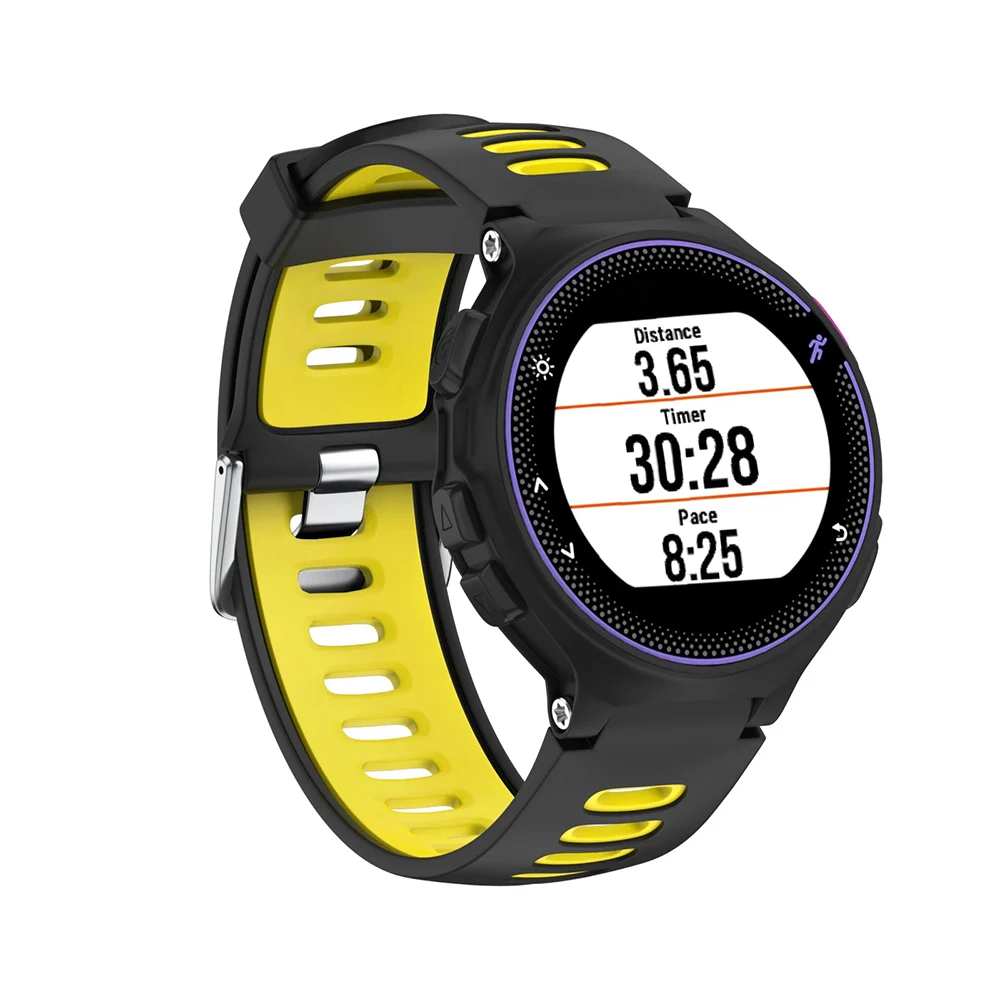Dual-Color Silicone Watch Straps for Garmin Forerunner Series