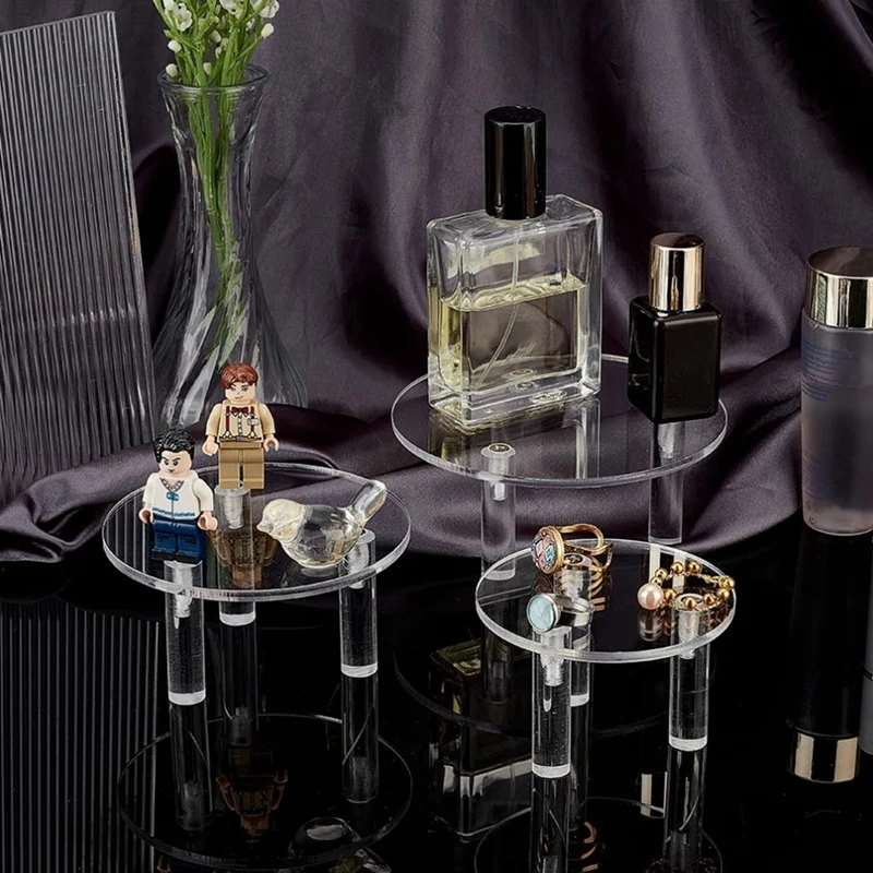 

3 упаковки акриловых ювелирных украшений, косметическая витрина, подставка для украшений, головной убор, прозрачная подставка